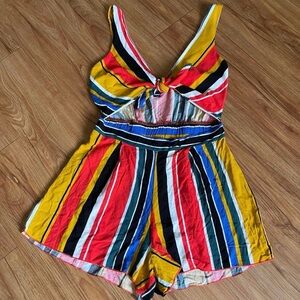 Windsor Multicolor Striped Romper